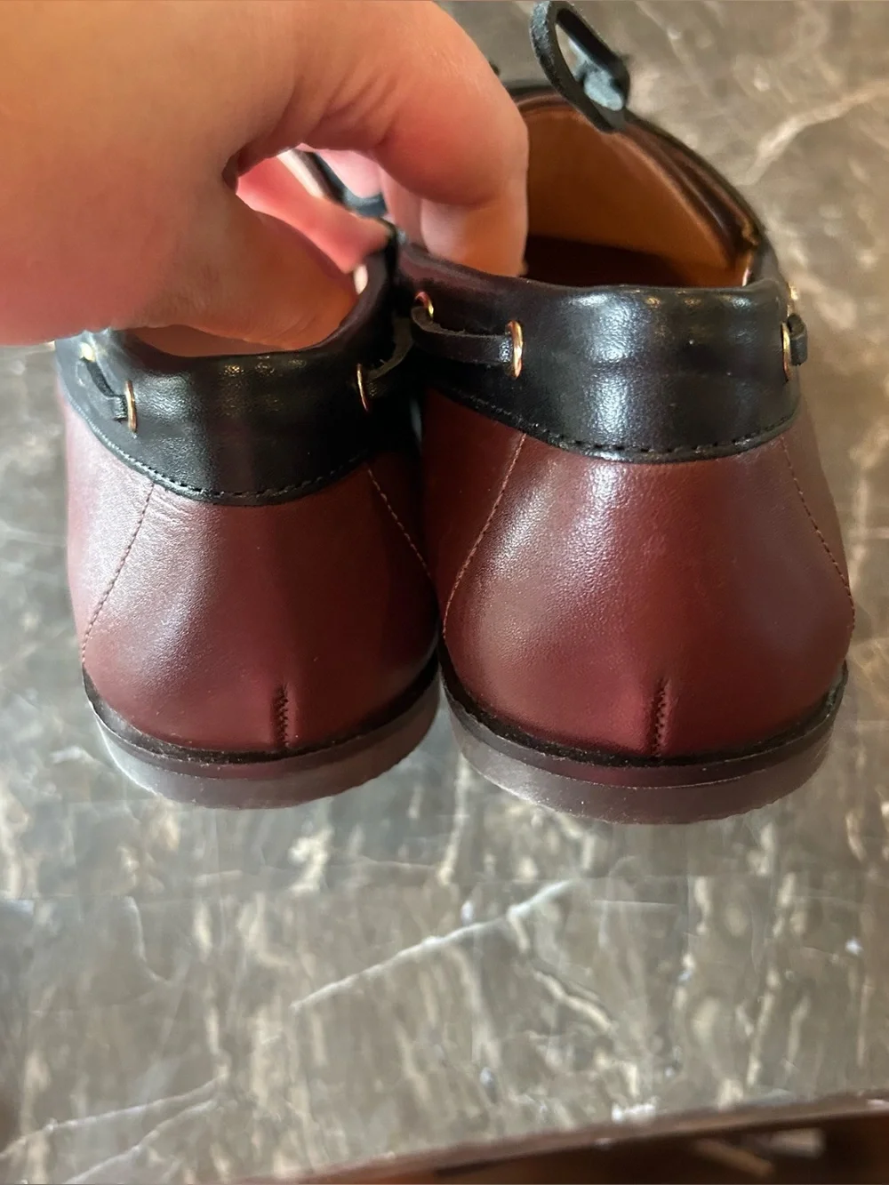 J. Crew Boat Shoes in Leather Loafers Brown / Black Women’s Size 8 CL502